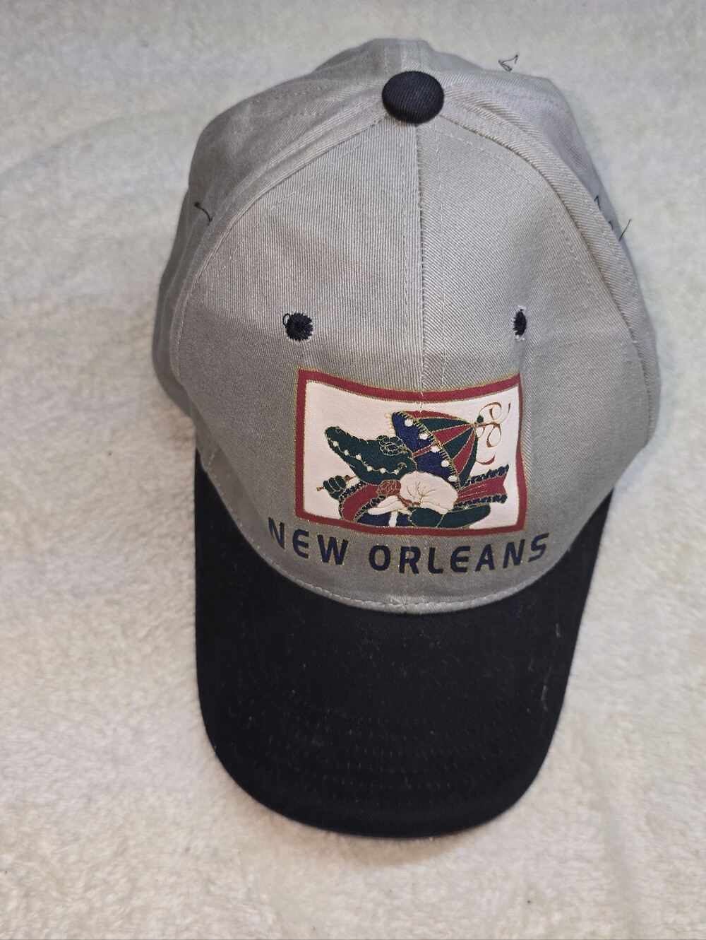 Orleans Gray / Blue Baseball Cap Adjustable Strap